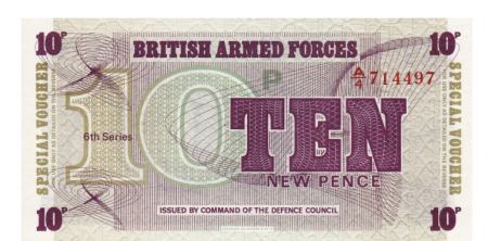 Bancnote Europa - BRITISH ARMED FORCES 10 new pence, necirculata