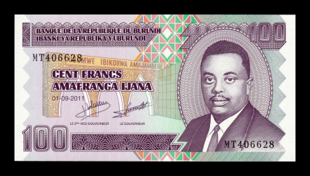 Burundi - Burundi 100 Franci 2011, necirculata