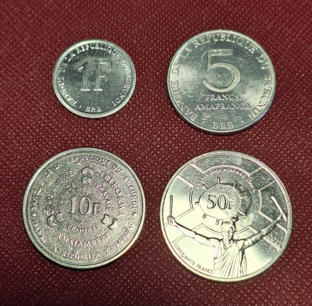 Monede Africa - Burundi set 4 monede 1980-2011: 1, 5, 10, 50 franci, UNC