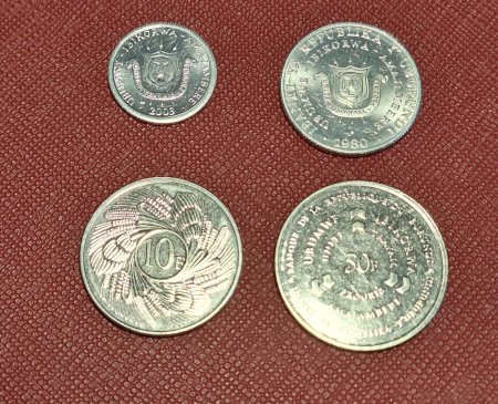 Burundi set 4 monede 1980-2011: 1, 5, 10, 50 franci, UNC [1]