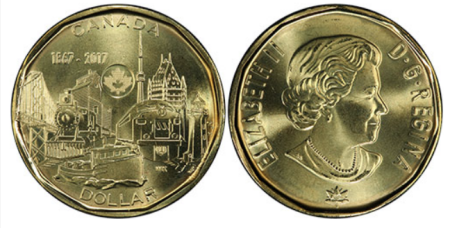 Monede straine - Canada 1 dolar 2017, aniversara: 150 ani de Independenta, Regina Elisabeta II, UNC