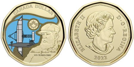 Monede straine - Canada 1 dolar 2022, colorata: 175 ani de la nasterea lui Alexander Graham Bell, UNC