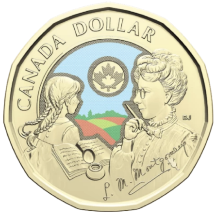 Monede America - Canada 1 dolar 2022, colorata: scriitorul L.M. Montgomery, UNC