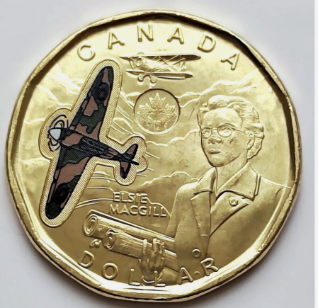 Monede straine - Canada 1 dolar 2023 colorata, Ingineria aeronautica, Regina Elisabeta II, necirculata