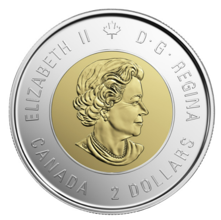 Canada 2 dolari 2019 colorata, Debarcarea din Normandia, Regina Elisabeta II, necirculata [1]