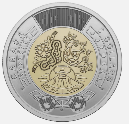 Monede America - Canada 2 dolari 2023, Ziua Națională a Popoarelor Indigene, UNC