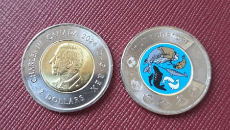 Monede America - Canada 2 dolari 2024, Regele Charles III, necirculata
