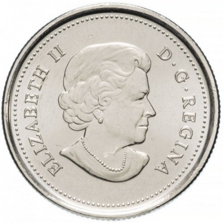 Canada 25 centi 2011, viata in Nord - Bizonul (colorata) [1]