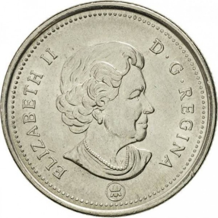 Canada 25 centi 2013 Cerbul, aproape necirculata [1]