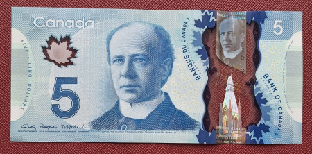 Canada - Canada 5 dolari 2013, polimer, aproape necirculata