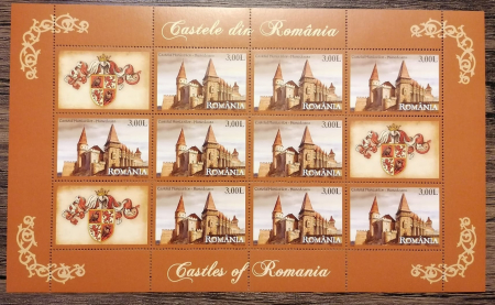 CASTELE DIN ROMANIA,SET 4 MINICOLI,2008,Lp.1811e,MNH,ROMANIA. [2]