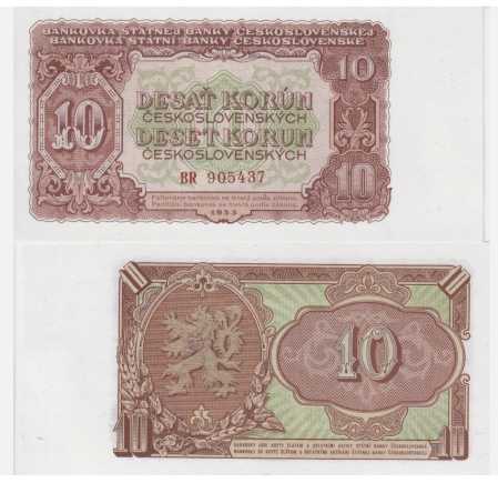 Cehoslovacia - Cehoslovacia 10 Coroane 1953, UNC
