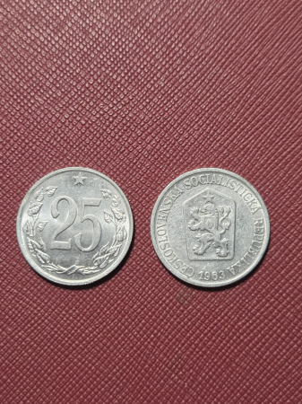 Monede straine - Cehoslovacia 25 haleru 1963
