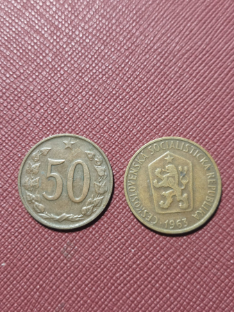 Monede straine - Cehoslovacia 50 haleru 1963-1964