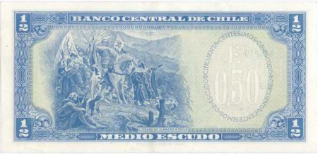 Chile 1/2 Escudo 1970-1973, Bernardo O’Higgins, necirculata [0]