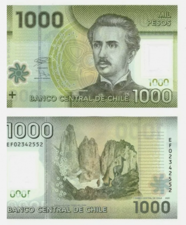 Bancnote America - Chile 1000 Pesos 2020, polimer, necirculata