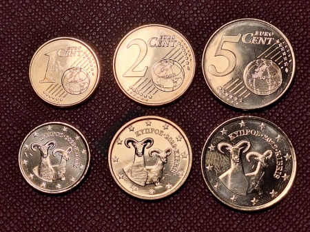 Monede Euro, Eurocenti - Cipru set 3 monede: 1,2,5 centi 2022, necirculate