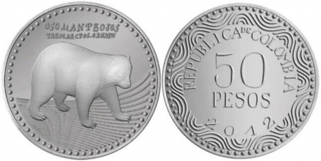 Monede straine - Columbia 50 Pesos 2023 UNC, Ursul