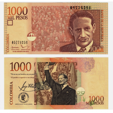Bancnote straine - COLUMBIA 1000 pesos 2015-2016, necirculata