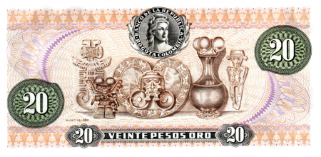 Columbia - Columbia 20 Pesos Oro 1982, necirculata