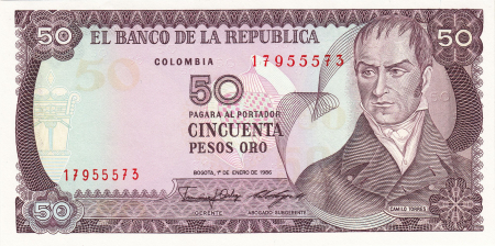 Columbia - Columbia 50 Pesos 01.01.1986, necirculata