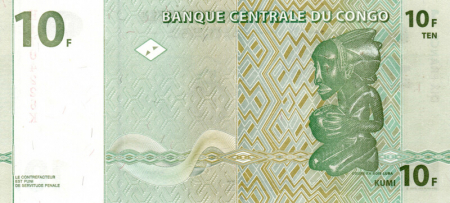 Congo 10 Franci 1997, necirculata [1]