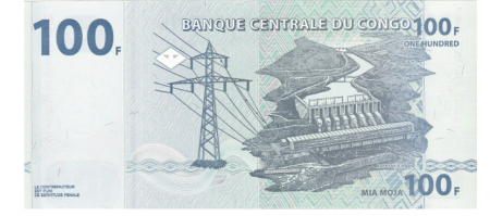 CONGO 100 franci 2013, elefant, necirculata [1]