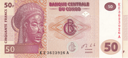 Congo - CONGO 50 franci 2013, necirculata