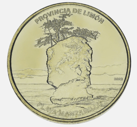 Monede America - Costa Rica 25 Colones 2023 Plaja Manzanillo, UNC