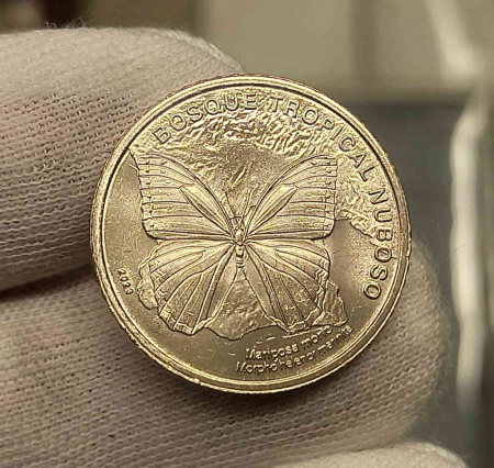 Monede America - Costa Rica 50 Colones 2023 Fluture, UNC