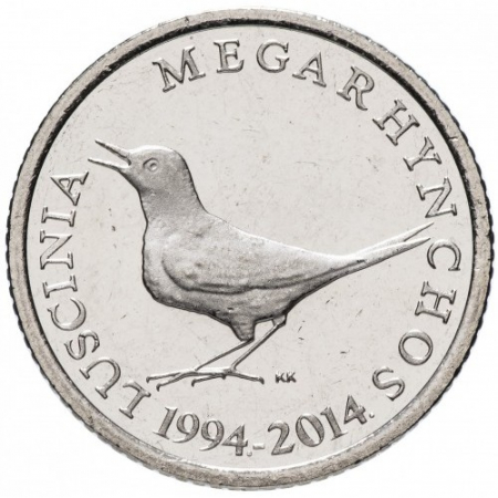Monede Europa - Croatia 1 kuna 2014 - 20 ani de la adoptarea monedei nationale; fauna UNC