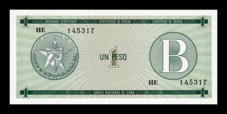 Cuba 1 Peso 1985 - Cerificat valutar, Seria B, necirculat [1]