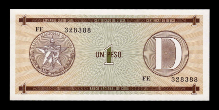 Cuba 1 Peso 1985 - Cerificat valutar, Seria D, necirculat [1]