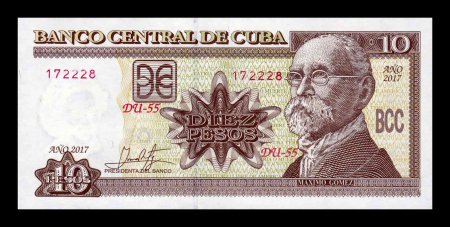 Bancnote America - Cuba 10 Pesos 2017, Máximo Gómez, necirculata
