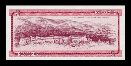 Cuba - Cuba 3 Pesos 1985 - Cerificat valutar, Seria A, necirculat