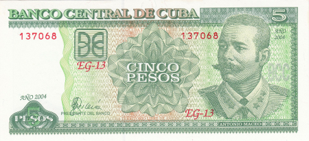 Bancnote America - Cuba 5 Pesos 1997-2020, necirculata