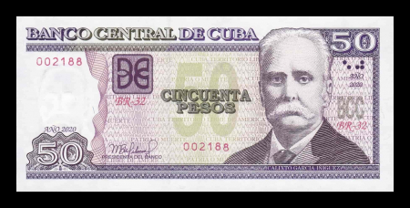 Cuba - Cuba 50 Pesos Calixto García Iñiguez 2020, necirculata