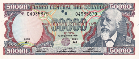 Ecuador - Ecuador 50000 Sucres 1999, necirculata