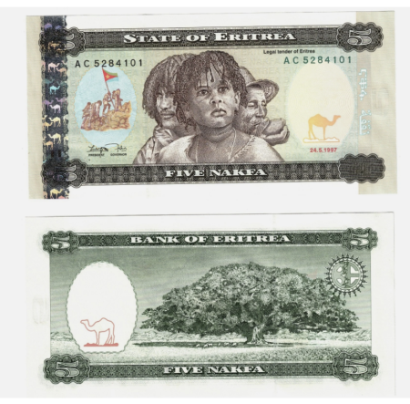 Bancnote Africa - Eritrea 5 nakfa 1997, necirculata