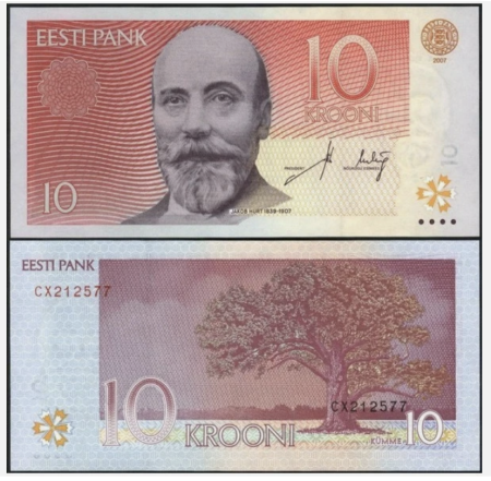 Estonia - Estonia 10 Kroon 2007, necirculata