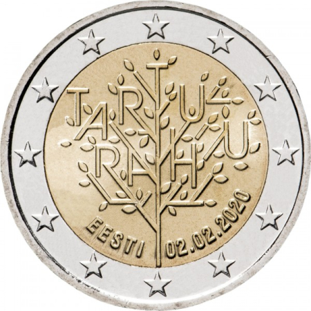 Estonia - Estonia 2 euro 2020 - 100 ani de la semnarea Tratatului de la Tartu, UNC