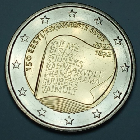 Estonia - Estonia 2 euro 2022, 150 ani de la infiintarea Societatii Literare Estone, UNC