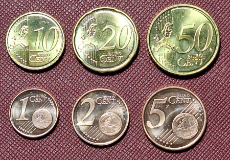 Estonia, set 6 monede 2011: 1,2,5,10,20,50 centi, UNC [1]