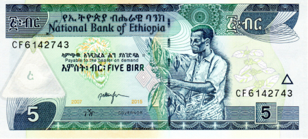 Etiopia 5 Birr 2017, necirculata [1]