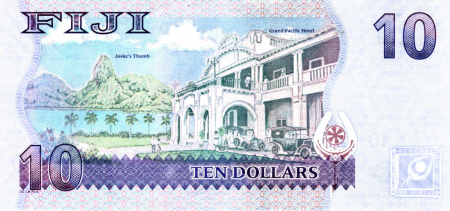 Fiji 10 Dolari 2007, bancnota Regina Elisabeta II, necirculata [1]