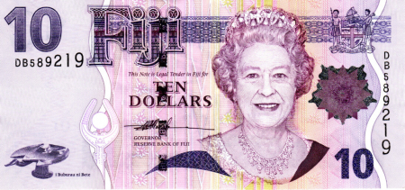Bancnote Australia si Oceania - Fiji 10 Dolari 2007, bancnota Regina Elisabeta II, necirculata