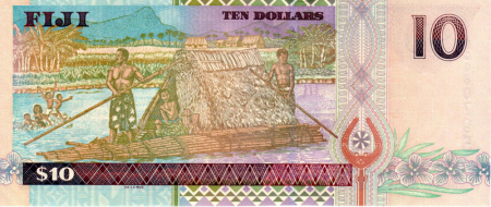Fiji 10 Dolari 2002, bancnota Regina Elisabeta II, UNC [1]