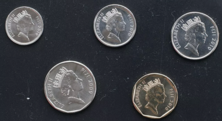 Fiji set 5 monede 2009-2010: 5,10,20,50 centi si 1 Dolar, UNC [0]