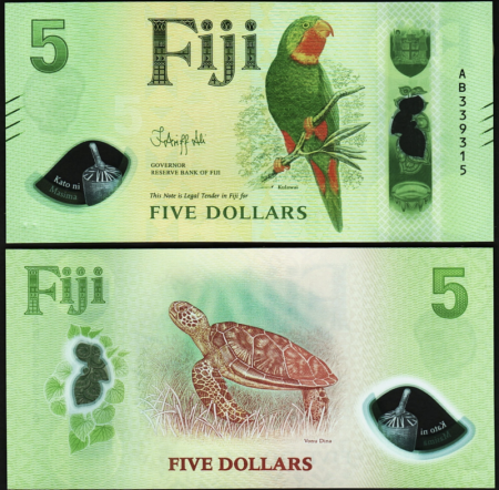 Bancnote Australia si Oceania - Fiji 5 Dolari 2026, polimer, necirculata