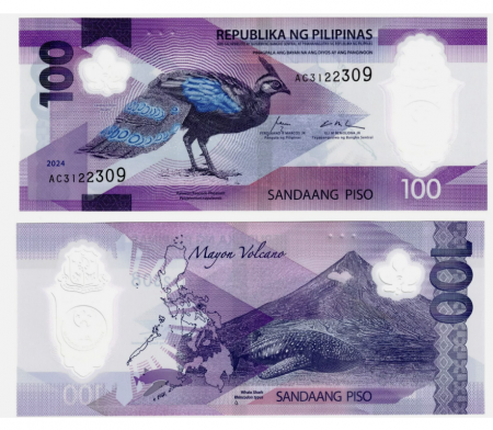 Bancnote - Filipine 100 Piso 2024, POLIMER, necirculata